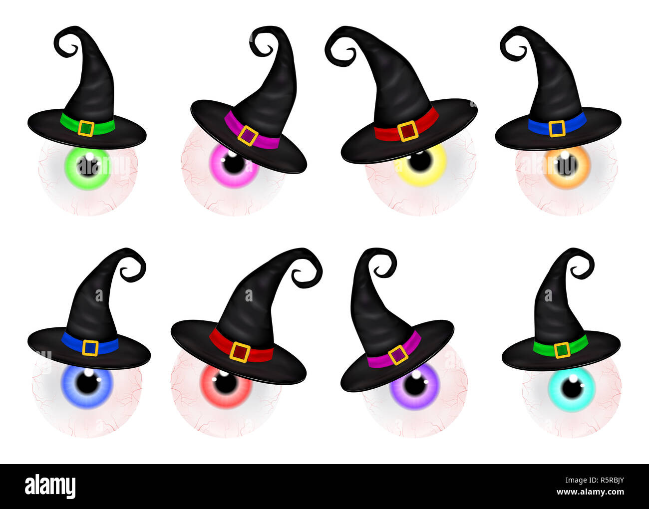 18 Paia Occhi Realistici Spaventosi di Halloween Bulbi Oculari Occhi di Plastica Semitondi Bulbi Oculari Spaventosi Multicolori Props di Bambole Bulbi Oculari di Orrore per Costume 