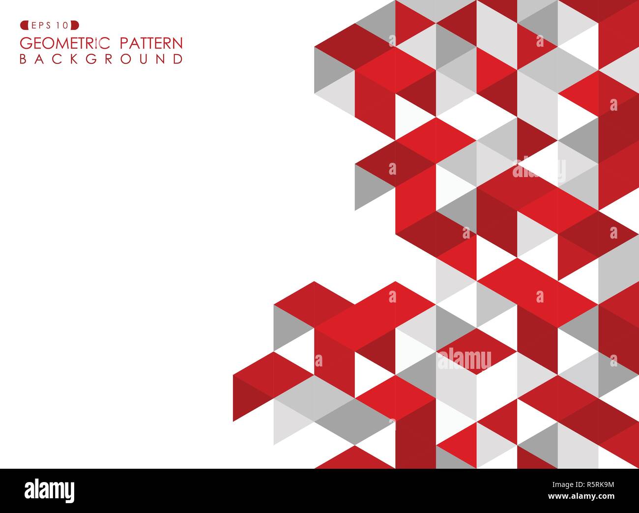 Abstract rosso sfondo geometrico con triangoli poligonale, vettoriale EPS10 Illustrazione Vettoriale
