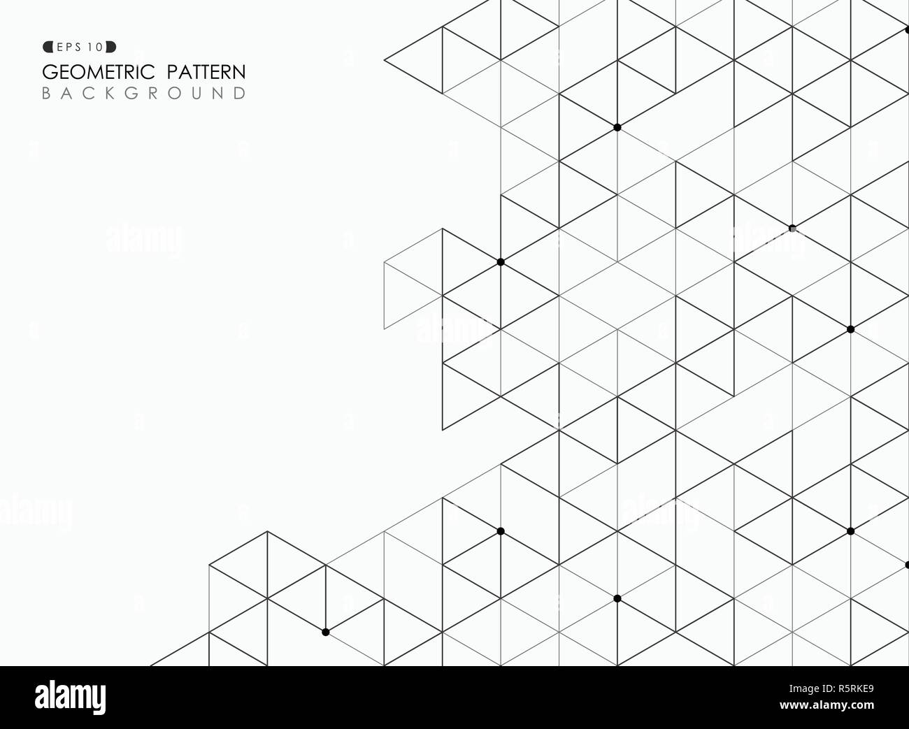 Abstract di nero quadrato pentagonale struttura geometrica sfondo outline, vettoriale EPS10 Illustrazione Vettoriale