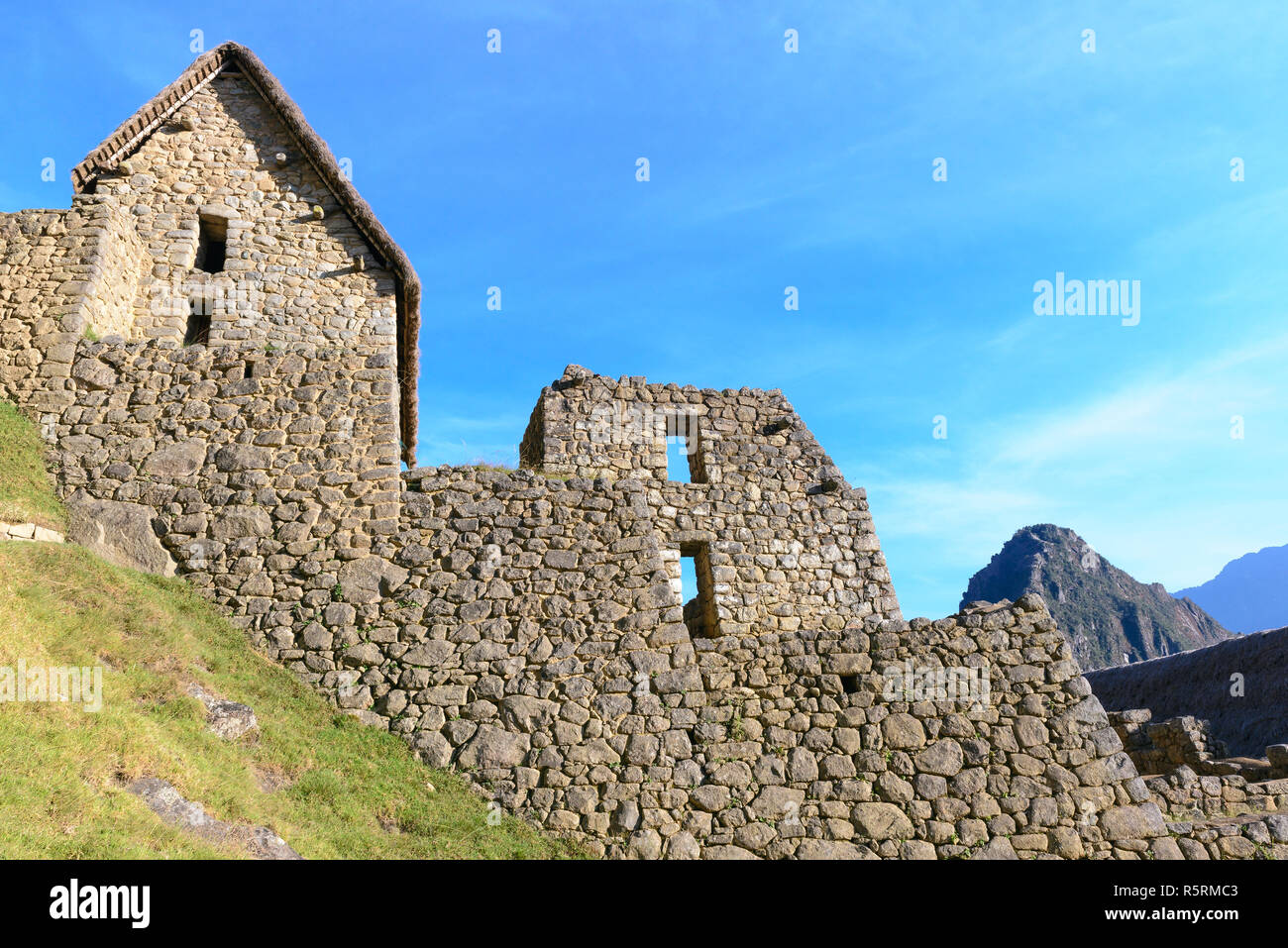 Gli immagazzinamenti a Machu Picchu, Perù Foto Stock