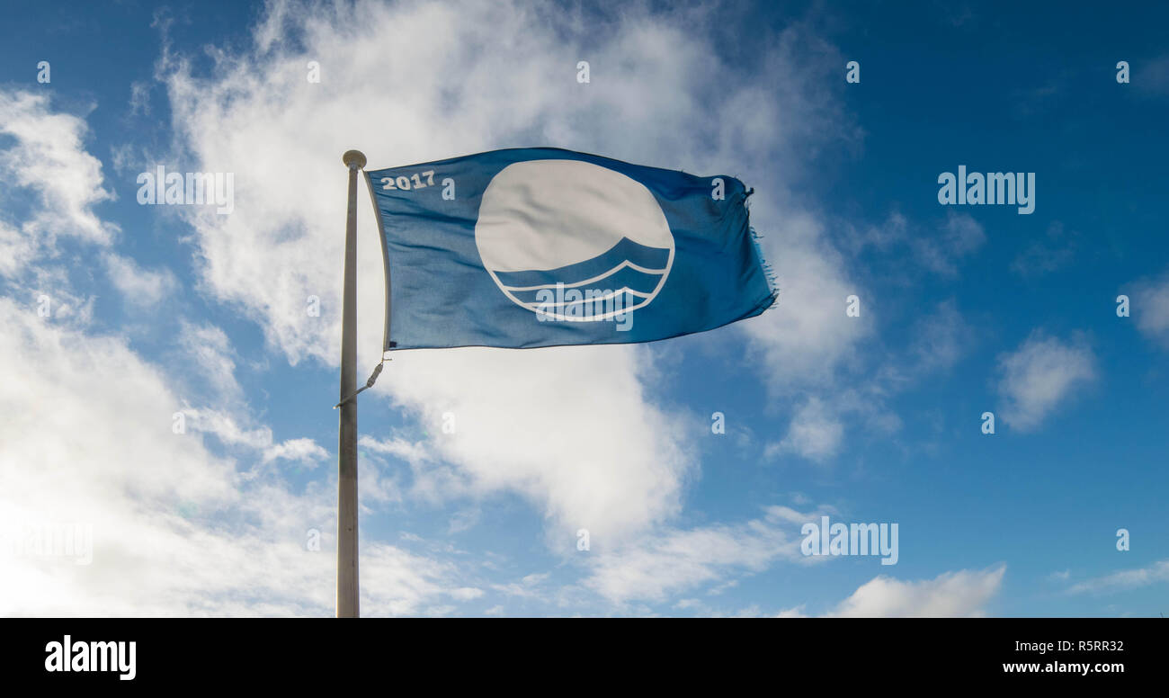 Spiaggia Bandiera a Isola di Anglesey, GWYNEDD, IL GALLES DEL NORD - Foto Stock