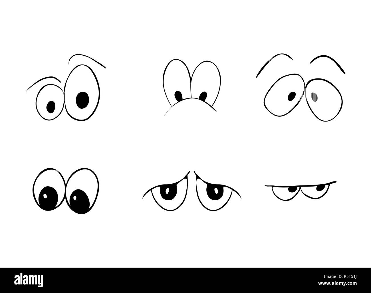 Cartoon occhi vettore icona simbolo di design. Bella illustrazione isolati su sfondo bianco Foto Stock