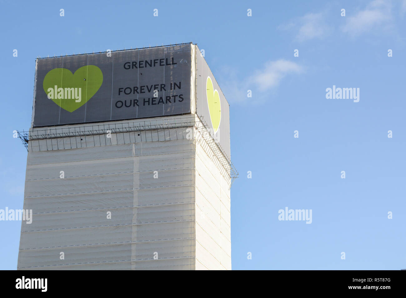 Grenfell Tower - Per sempre nei nostri cuori, London, Regno Unito Foto Stock