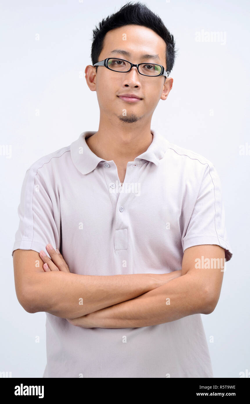 Casual Uomo asiatico Foto Stock