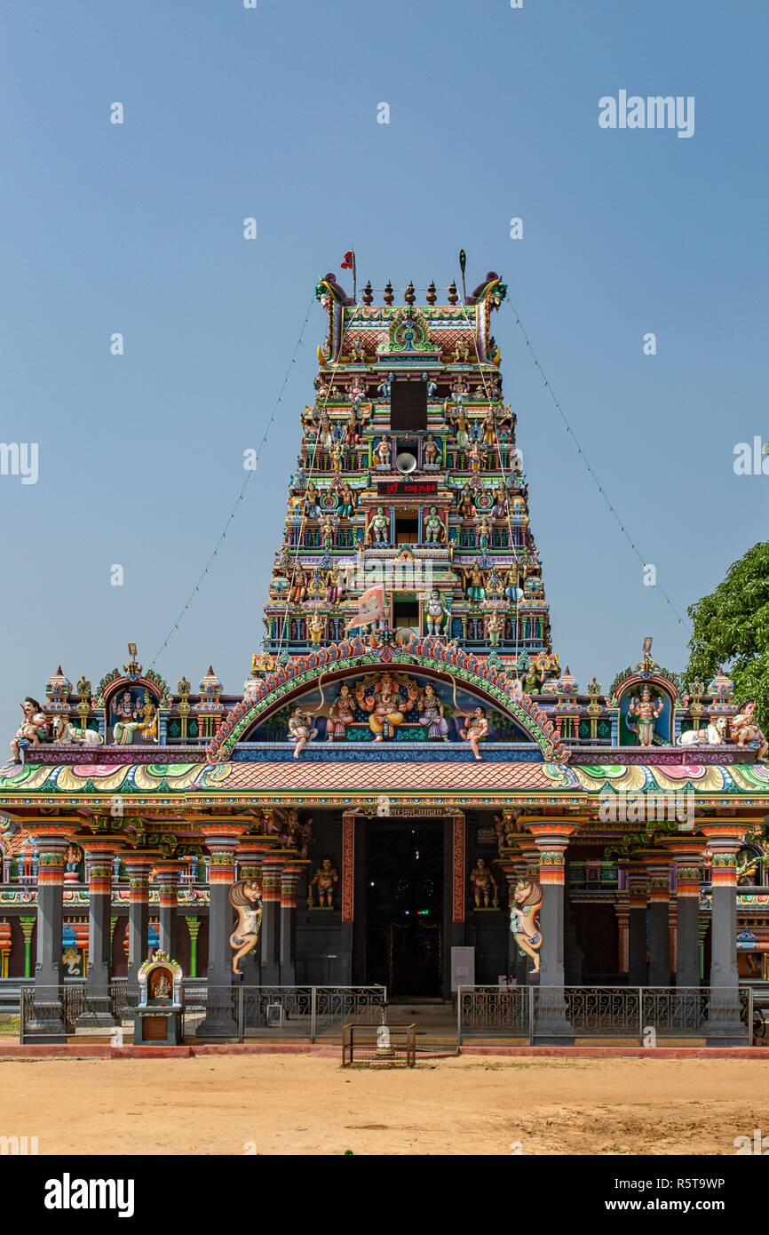 Tempio indù vicino al punto Pedro, Distretto di Jaffna, Sri Lanka Foto Stock