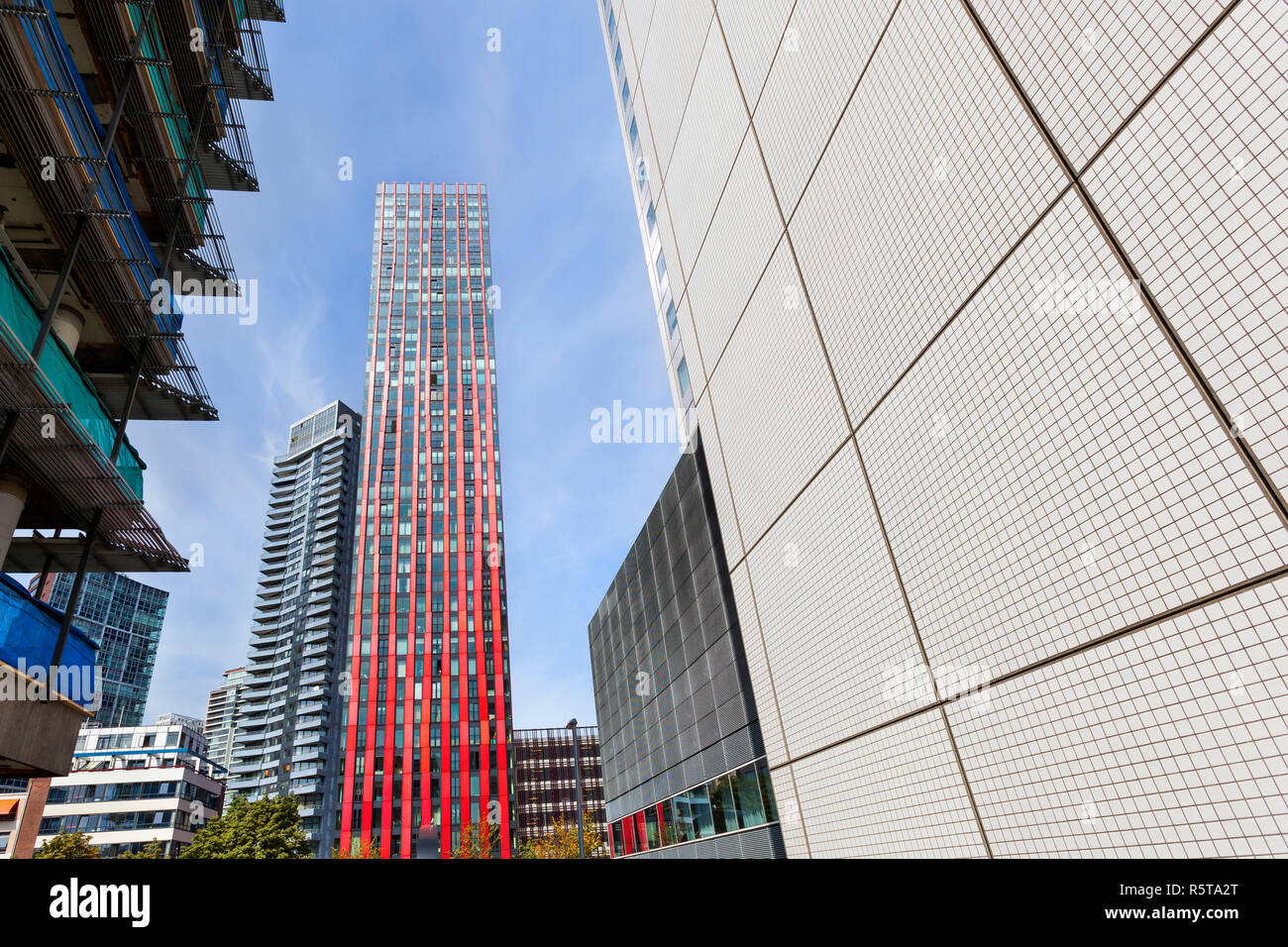 Uffici e appartamenti nel centro di Rotterdam Foto Stock