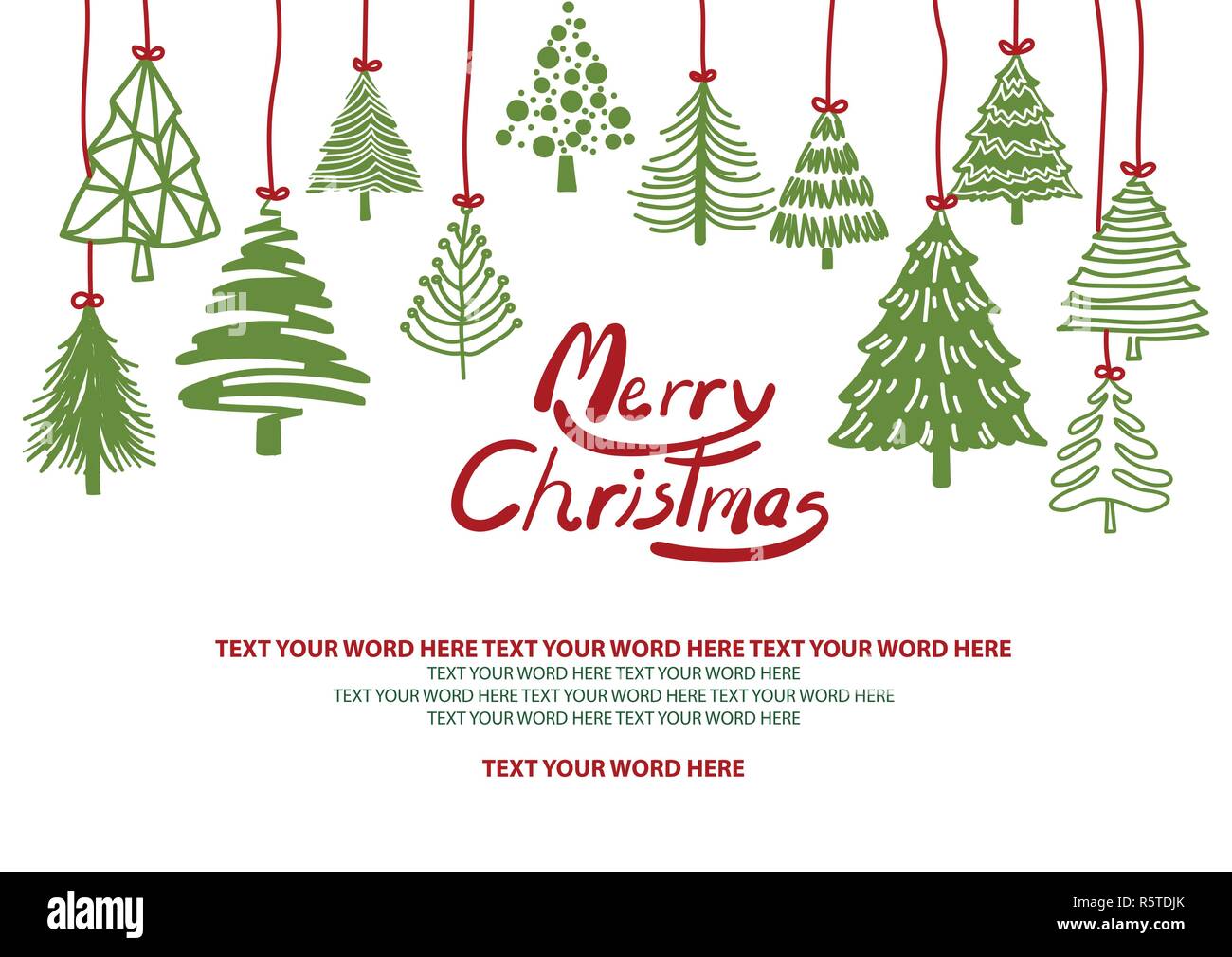 Decorazioni Natalizie Word.Il Design Dello Sfondo Per Il Natale In Semplice Piatto Piatto Disegnati A Mano Grafica Grafica