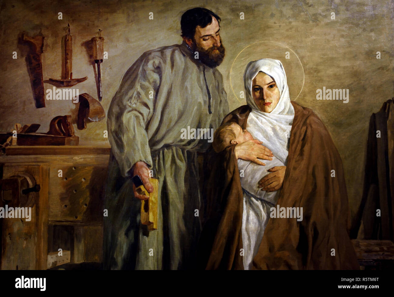 La Santa Famiglia 1895 da Adolfo Magrini 1874-1947 del xx secolo, l'Italia, italiano. Foto Stock