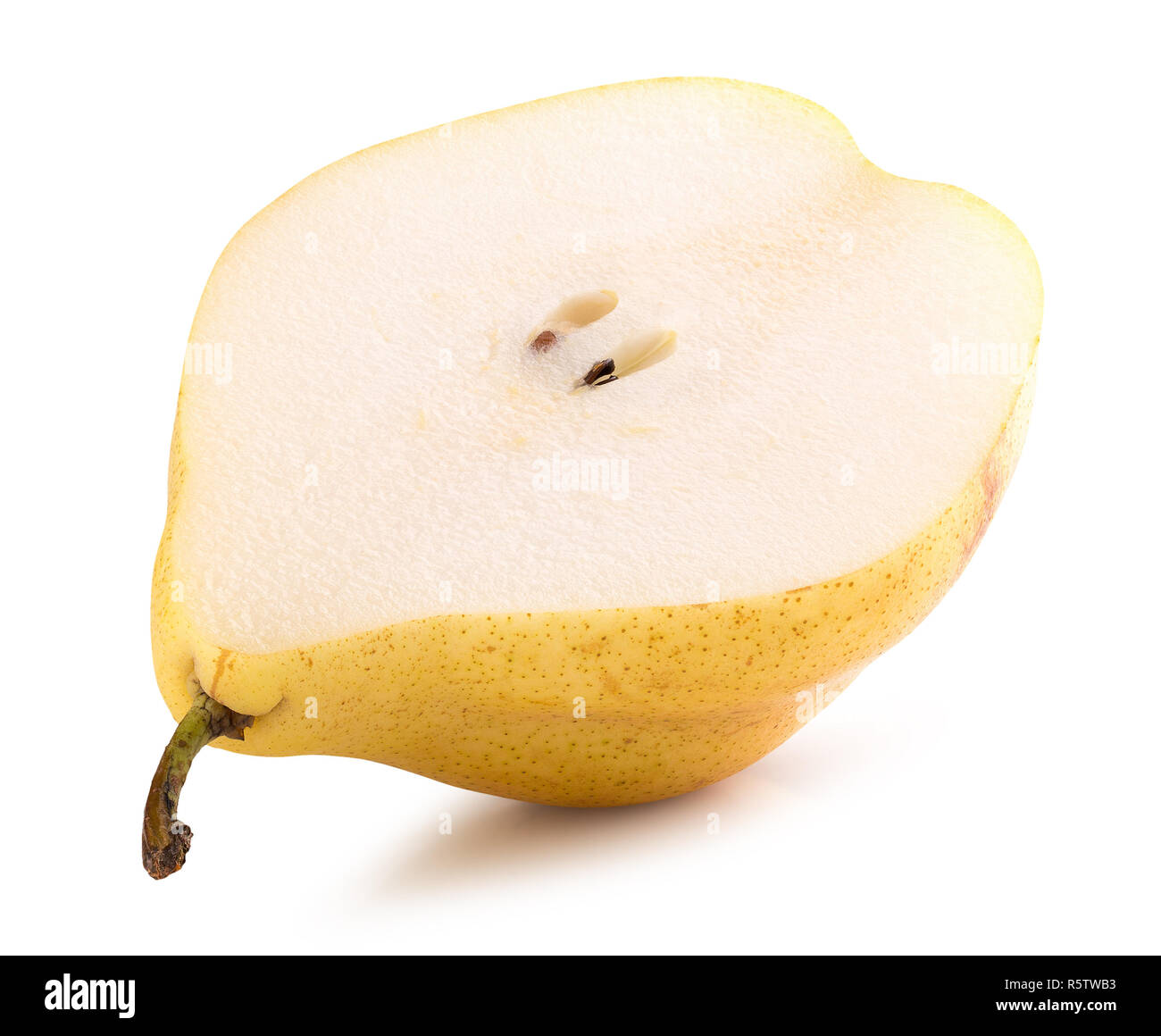 Semi di pera isolato su uno sfondo bianco. Foto Stock