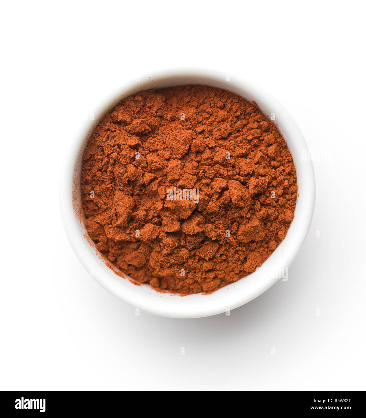 Gustoso cacao in polvere in un recipiente. Foto Stock