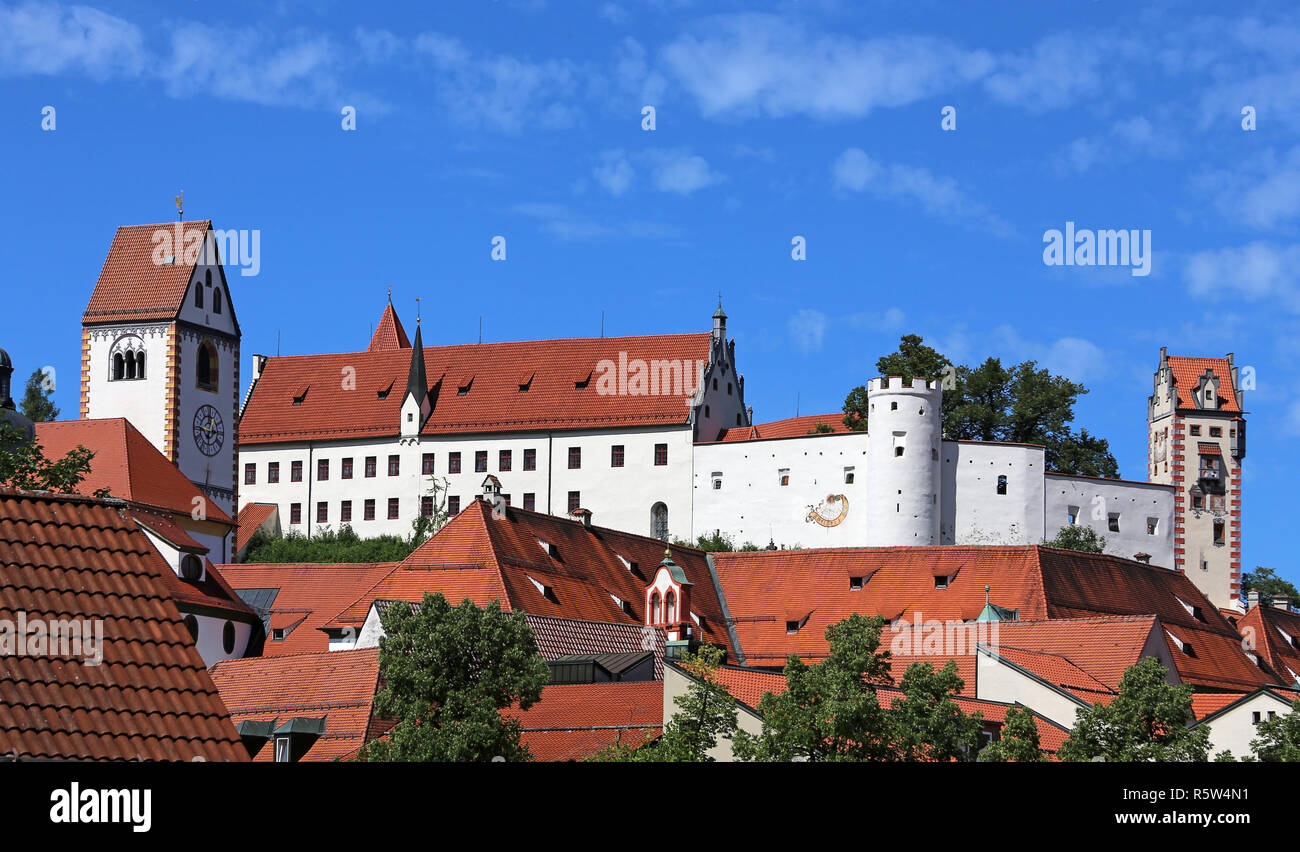 Il castello di alta e il monastero di san mang in fÃ¼ssen Foto Stock
