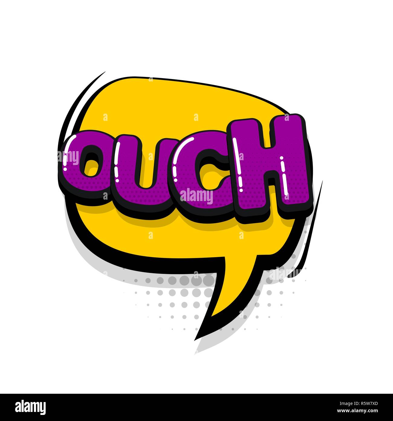 Testo di fumetti raccolta effetti sonori pop art style Illustrazione Vettoriale