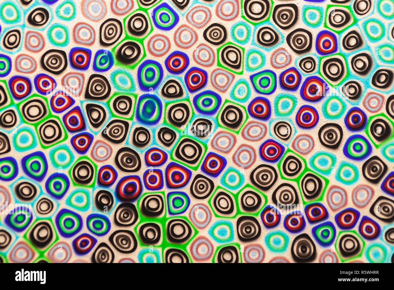 Abstract il mosaico di vetro colorato sfondo colorato, colori luminosi Foto Stock