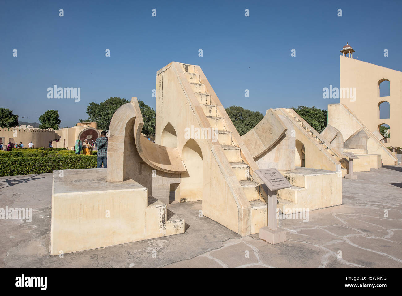 Scala Scorpio al complesso di strumenti astronomici Jantar Mantar, Jaipur, Rajasthan, India Foto Stock