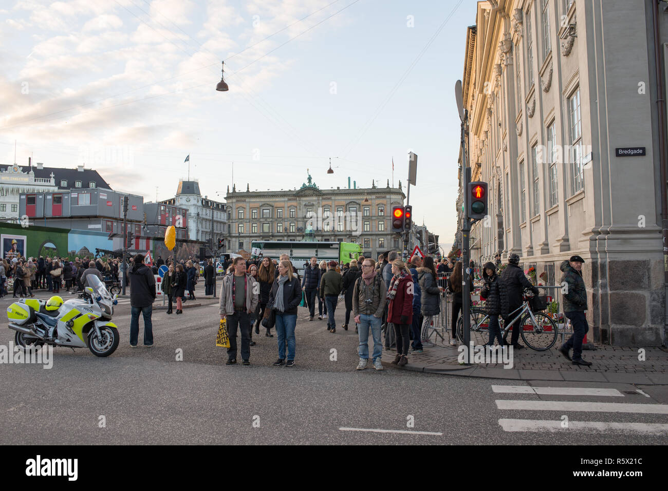 La sede dell' ambasciata di Francia a Copenaghen dopo il novembre 2015 tiri in Copenhagen Foto Stock