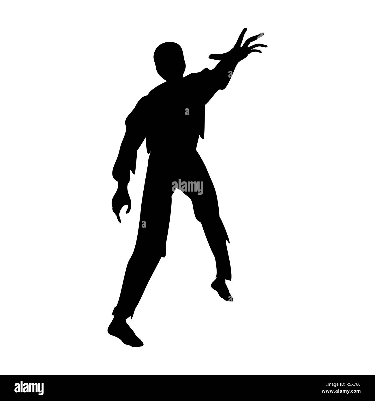 Silhouette di zombie scary monster fantasy Foto Stock