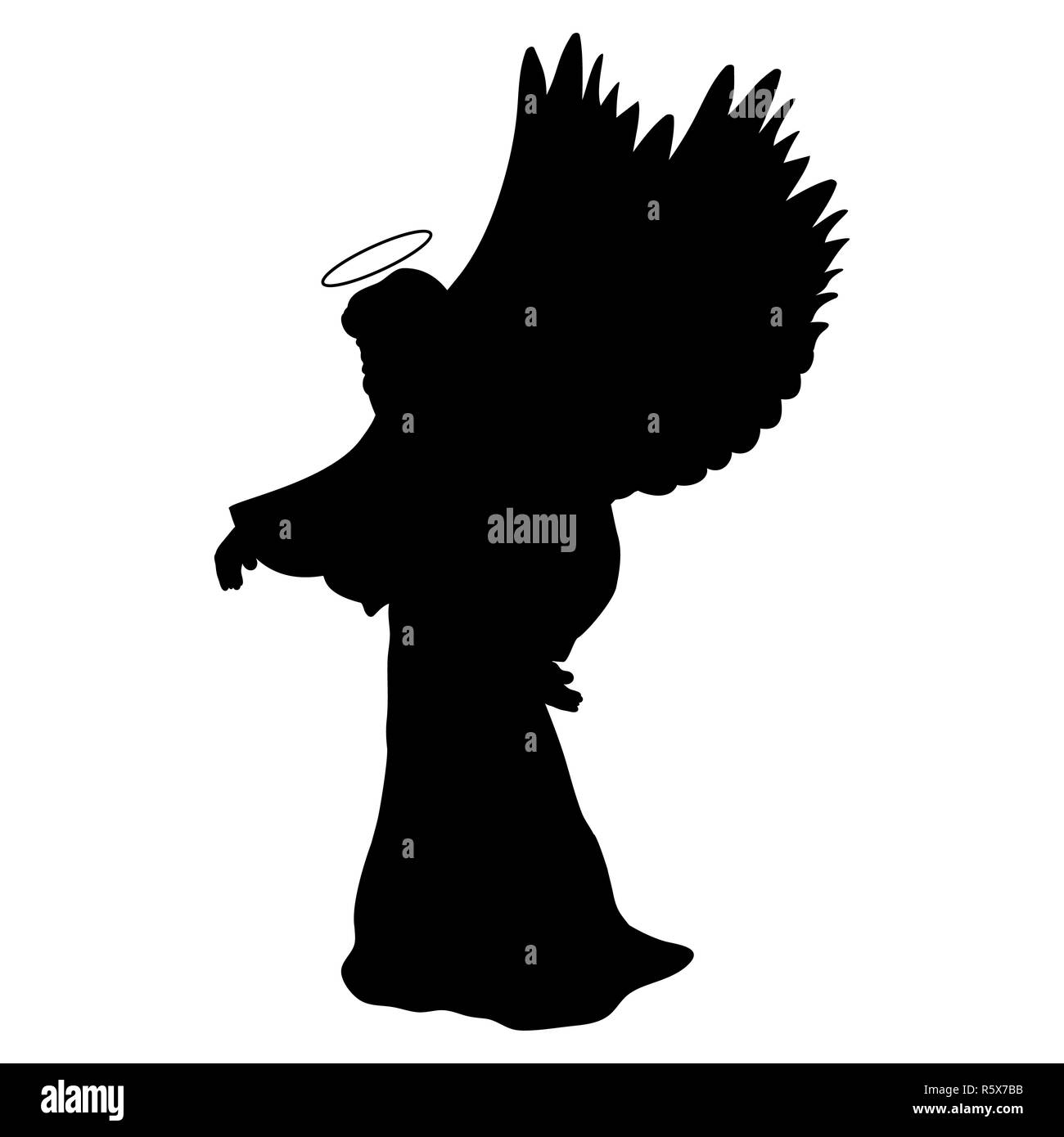 Arcangelo silhouette christmas angel religioso cristiano Foto Stock