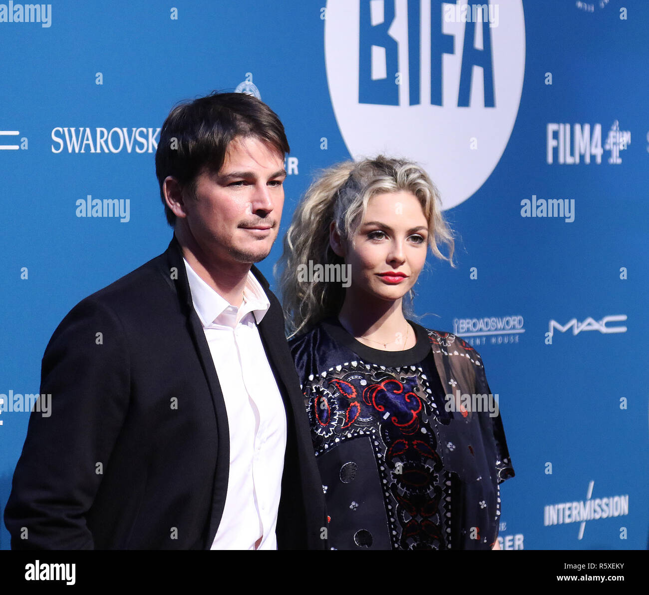 Londra, Regno Unito. 2° dic 2018. Josh Hartnett, Tamsin Egerton, British Independent Film Awards, Old Billingsgate, Londra, Regno Unito. 02Dec, 2018. Foto di Richard Goldschmidt Credito: ricca di oro/Alamy Live News Foto Stock
