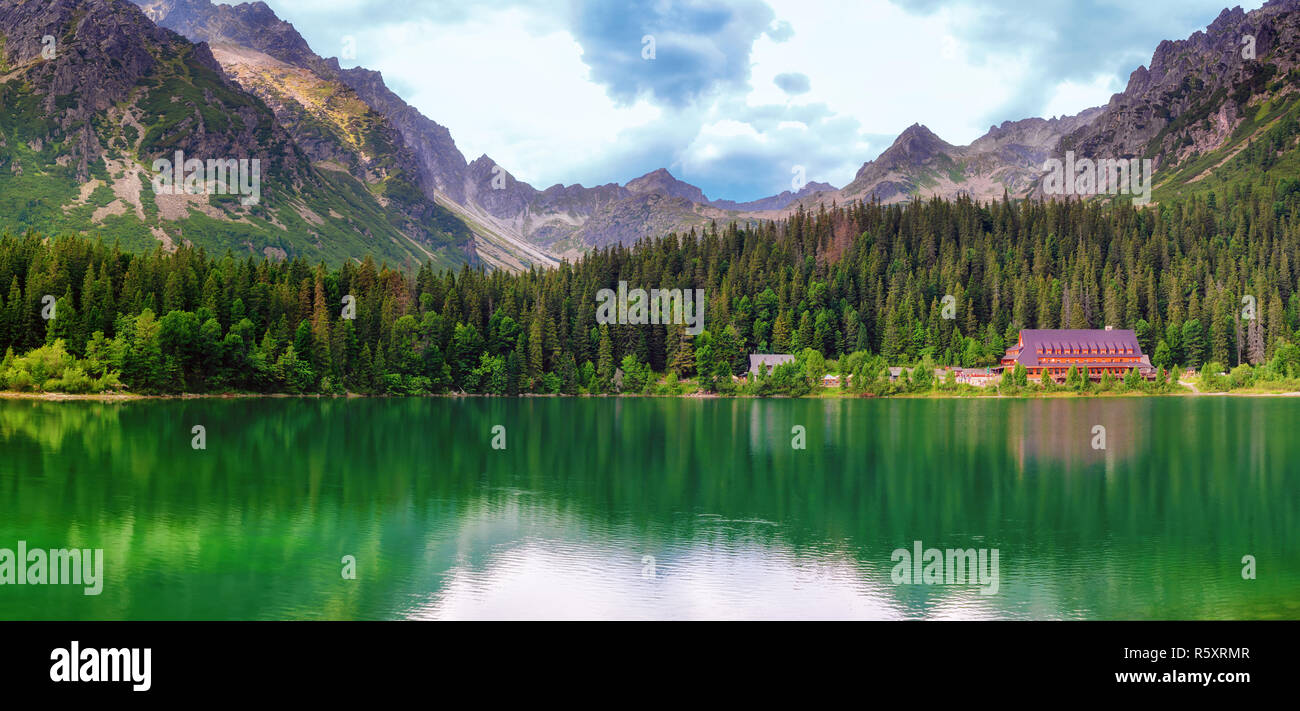 Lago di montagna Alti Tatra National Park Foto Stock