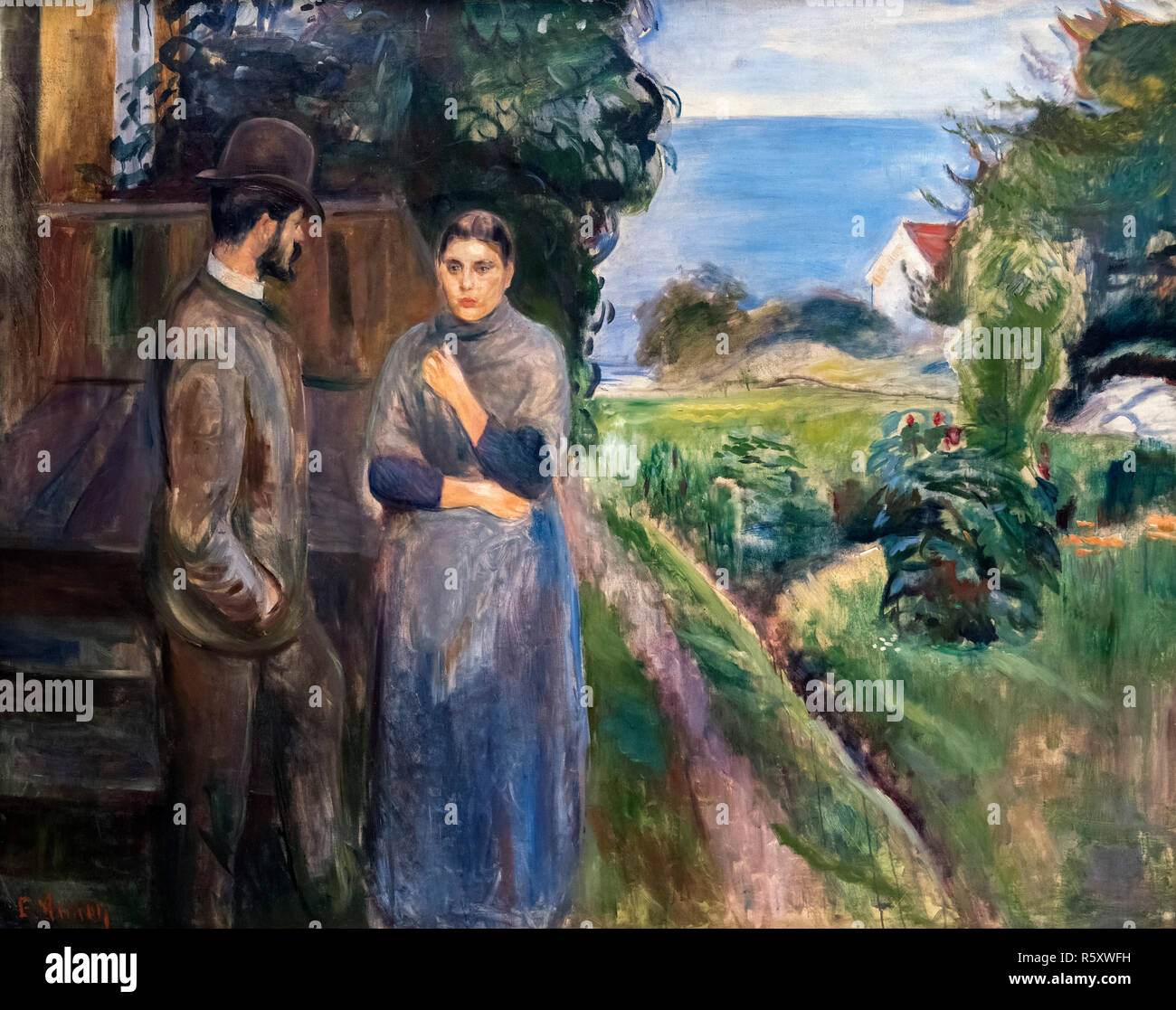 Sera parlare da Edvard Munch (1863-1944), olio su tela, 1914 Foto Stock