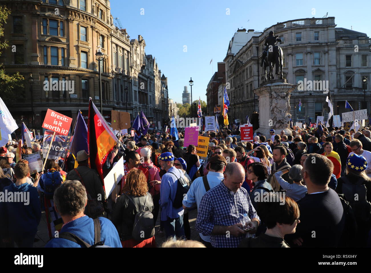 Voto popolare a Londra il 20 ottobre 2018 Foto Stock