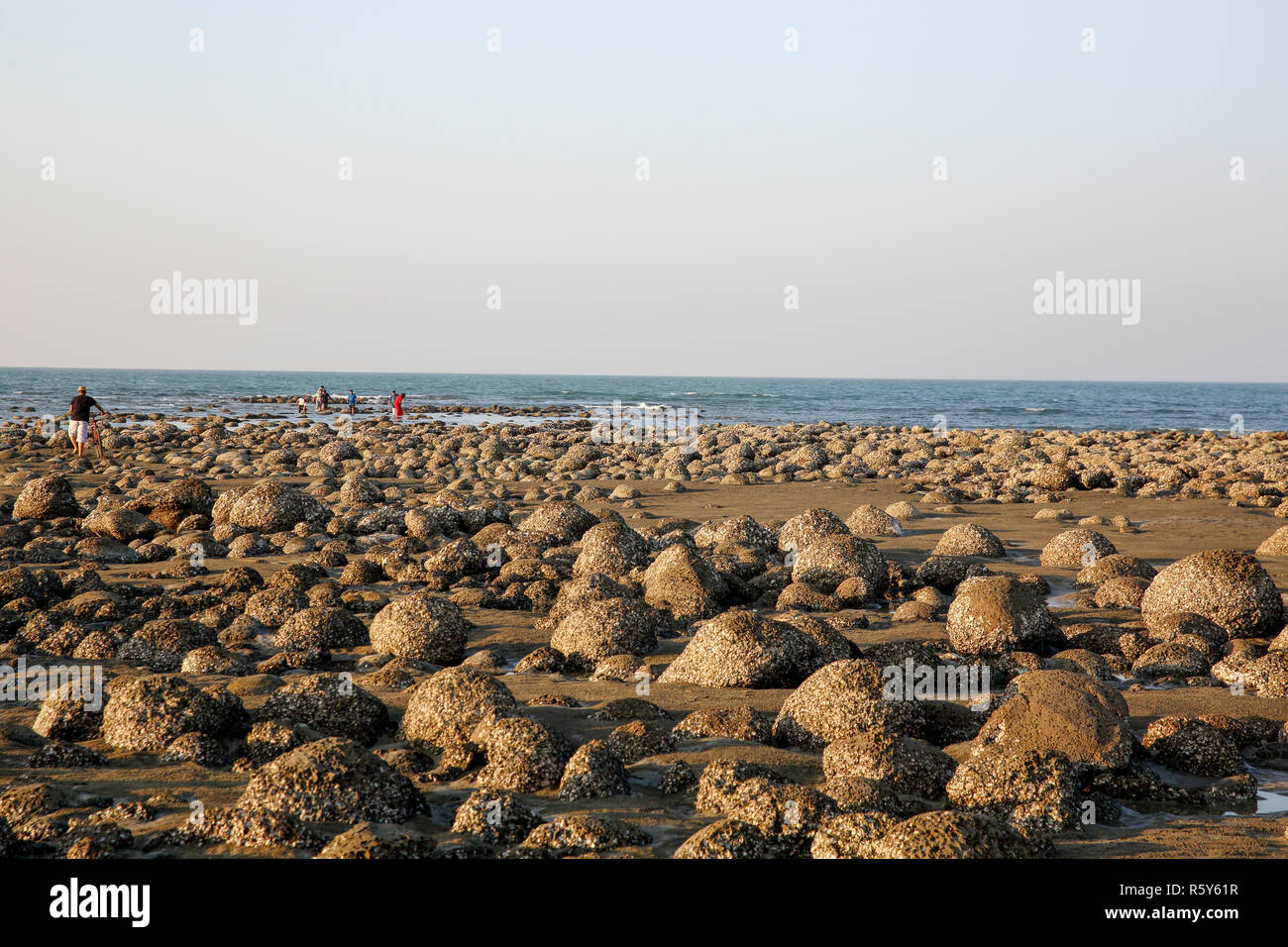 Mare spiaggia di Saint Martin isola nel Golfo del Bengala. Cox's Bazar, Bangladesh. Foto Stock