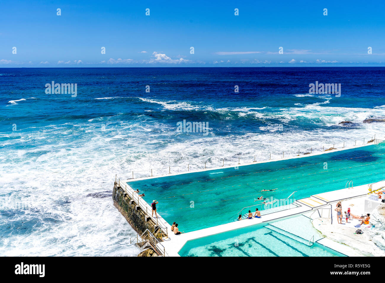 Iceberg è la spiaggia di Bondi il famoso outdoor pool di oceano. Sydney, Australia Foto Stock