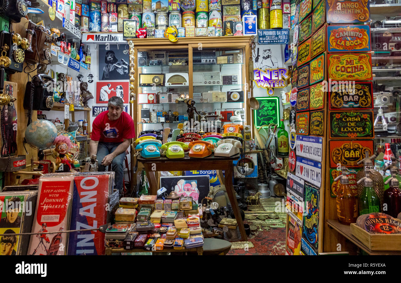 Mercato di San Telmo, Buenos Aires, Argentina. Foto Stock