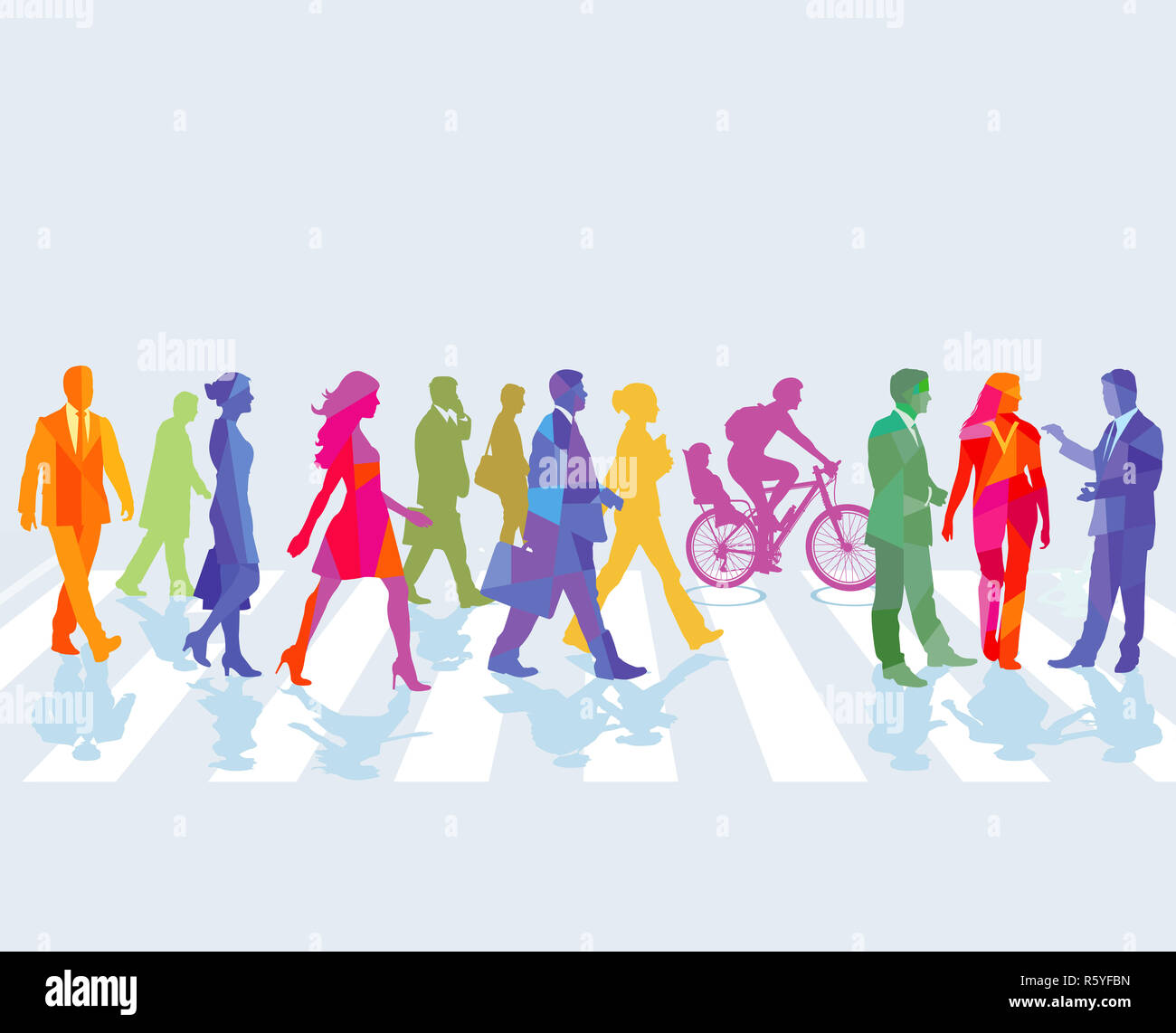 Street con le persone Foto Stock