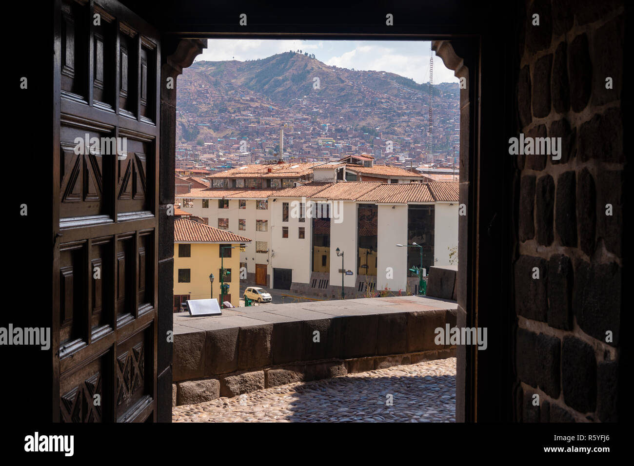 Vista della città di Cusco in Perù Foto Stock