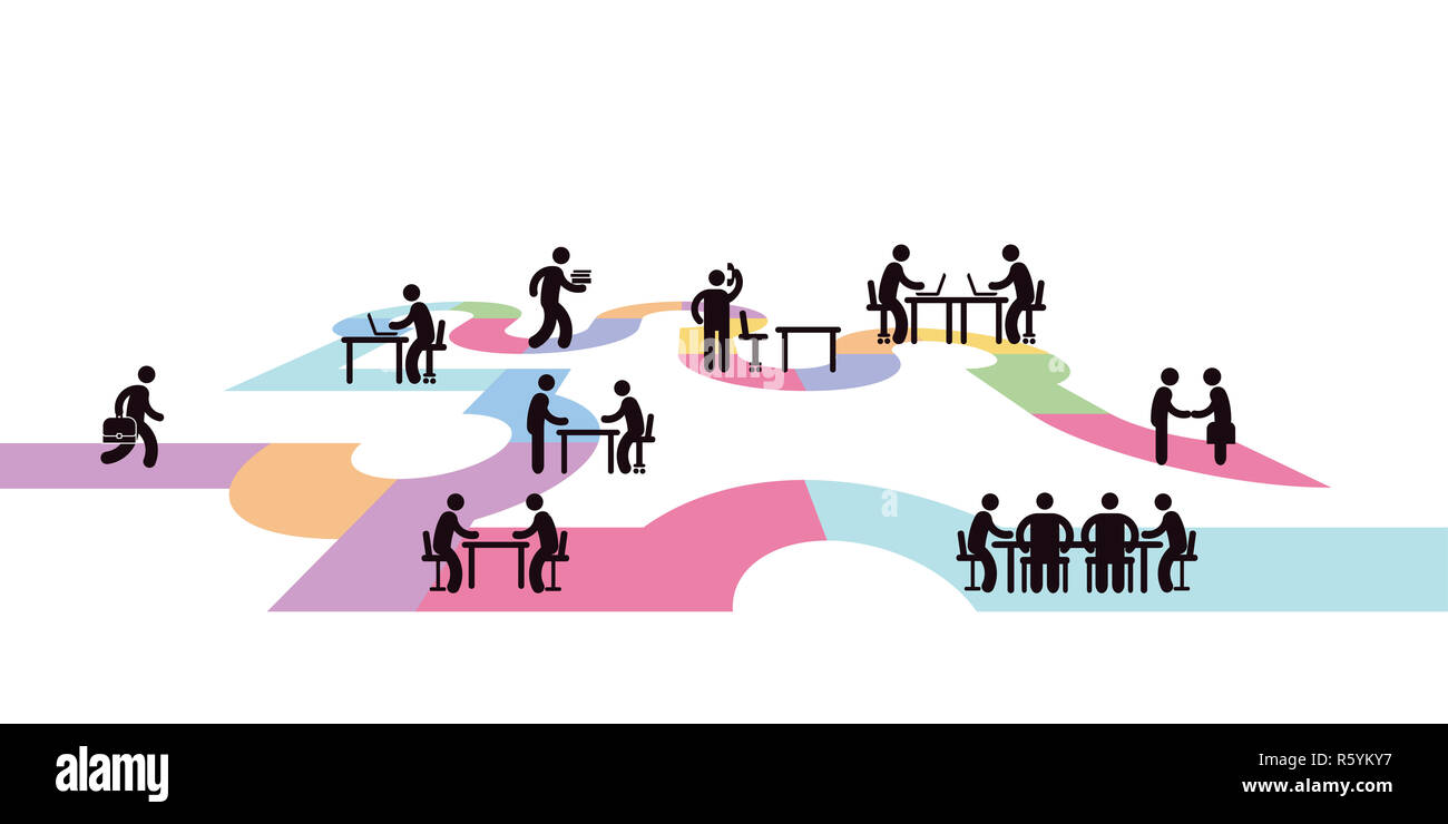 Concetto workplace,pittogramma Foto Stock