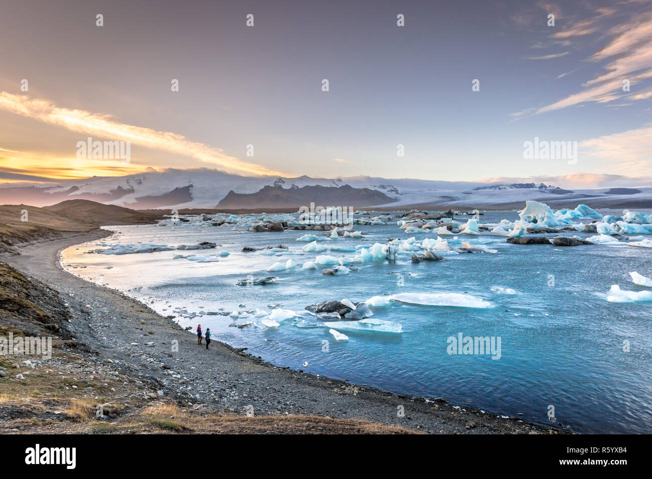 Un paesaggio fantastico scenario in Islanda Foto Stock