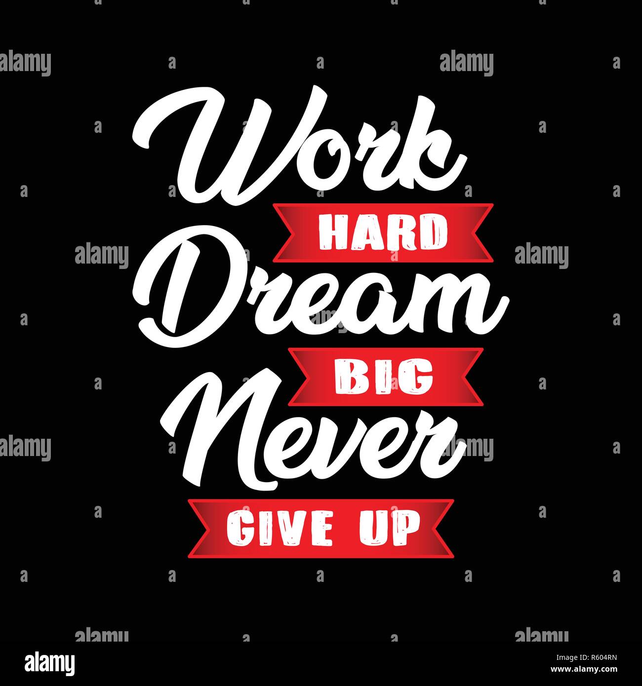Lavorare duro sognare in grande Illustrazione Vettoriale