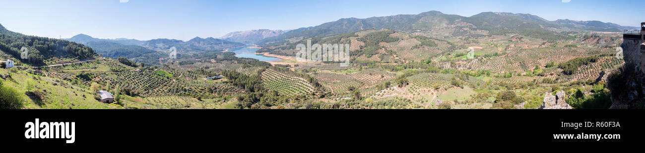 Aguilon lookout, Hornos de Segura, Guadalquivir River View, Jaen, Spagna Foto Stock