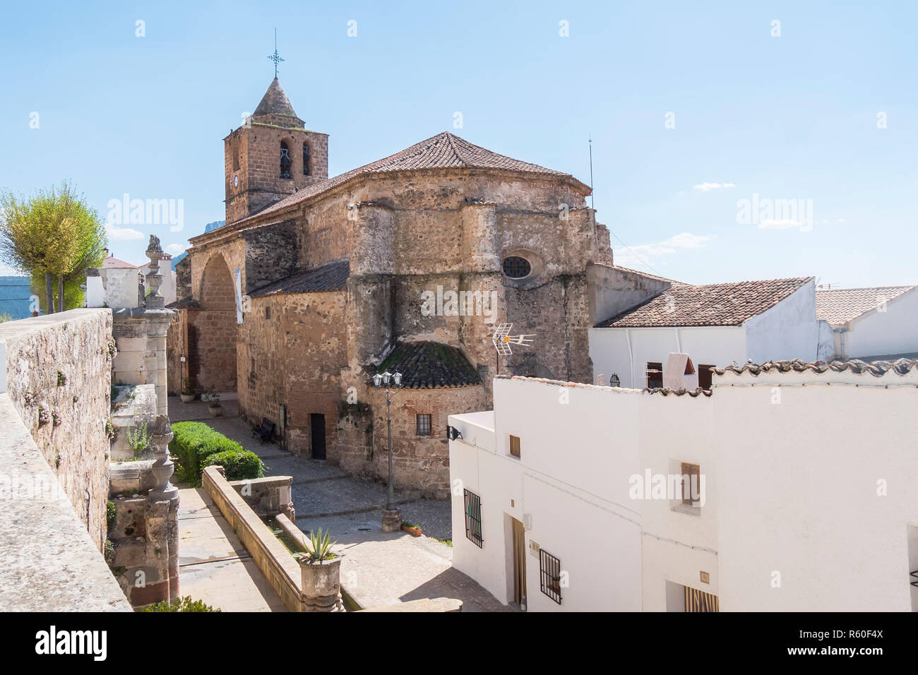 Segura de la Sierra chiesa, Jaen, Spagna Foto Stock