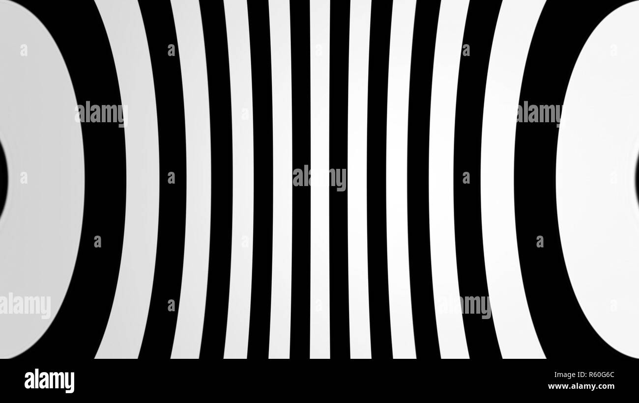 Abstract con sfondo nero e righe bianche Foto Stock