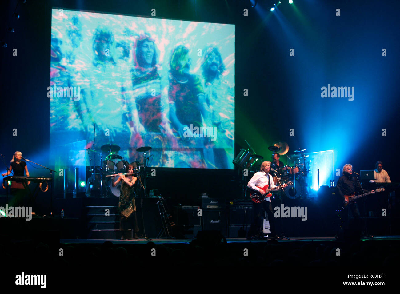 La Moody Blues esibirsi in concerto al Seminole Hard Rock Hotel & Casino in Hollywood Florida il 25 marzo 2008. Foto Stock
