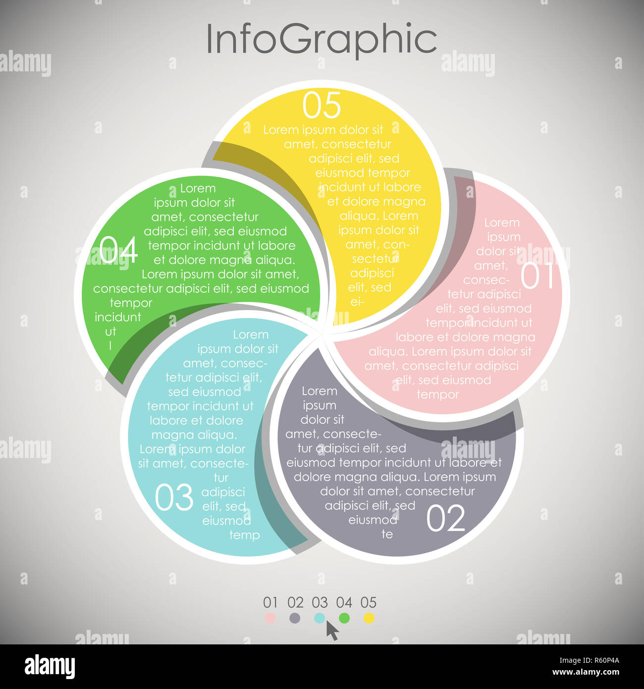 Business Info modello grafico Foto Stock