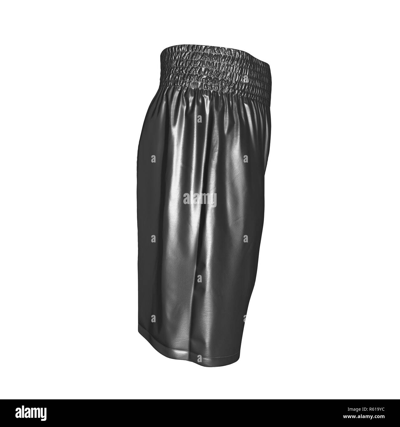 Il pugilato trunk su sfondo bianco. Vista laterale. 3D illustrazione Foto Stock