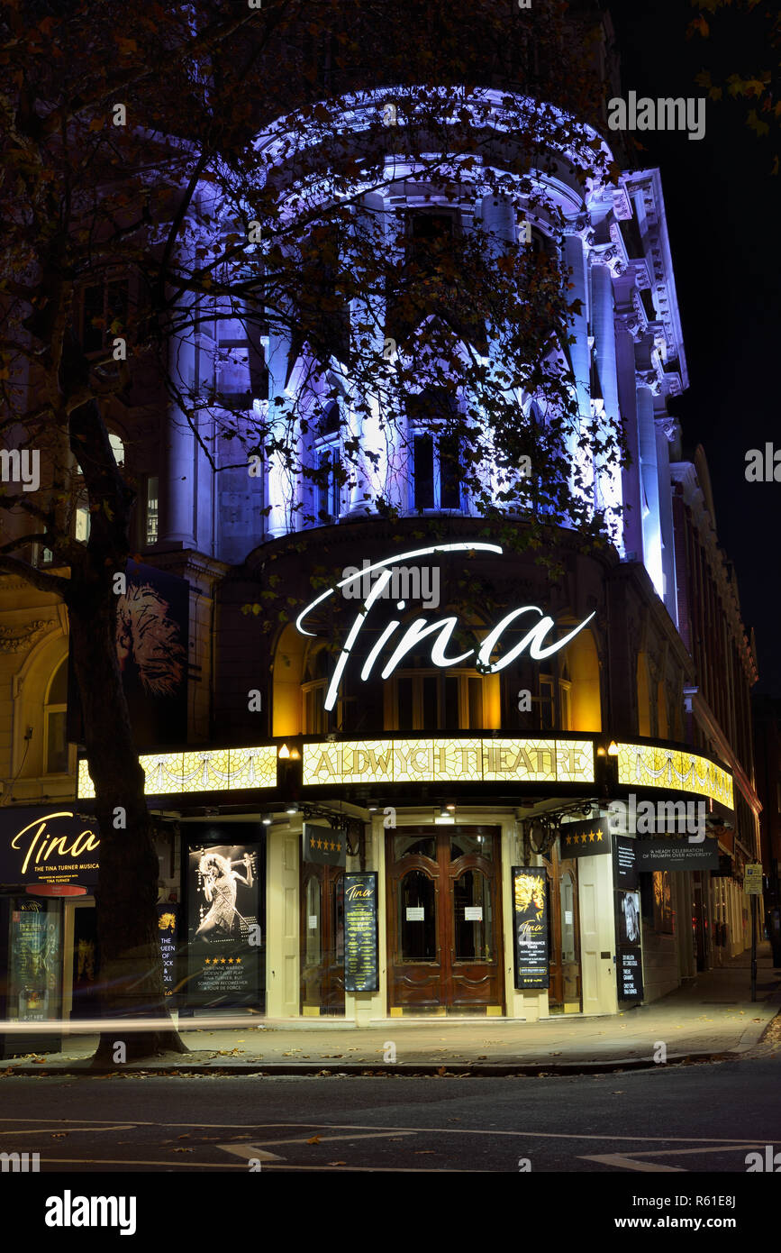 Aldwych Theatre mostra Tina spettacolo musicale, Aldwych, Westend, City of Westminster, Londra, Regno Unito Foto Stock