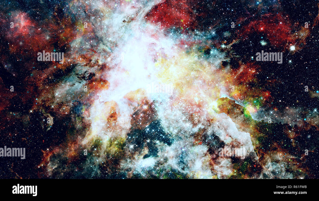 Campo Stella e nebulosa nello spazio profondo molti anni luce lontano dal pianeta terra. Gli elementi di questa immagine fornita dalla NASA. Foto Stock