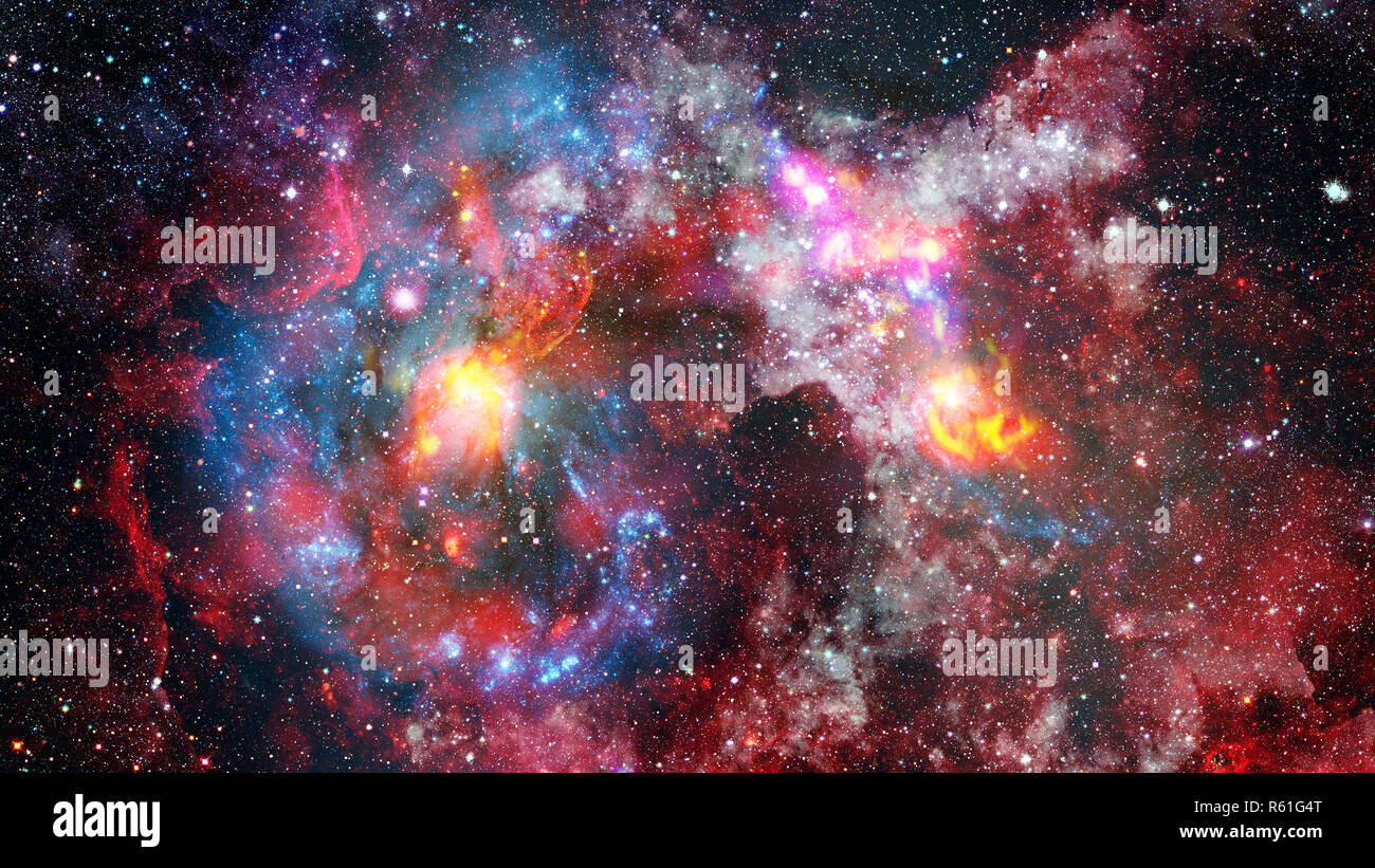 Sfondo dell'universo. Star cluster e nebula - Una nube nello spazio. Abstract galaxy astronomico. Gli elementi di questa immagine fornita dalla NASA. Foto Stock