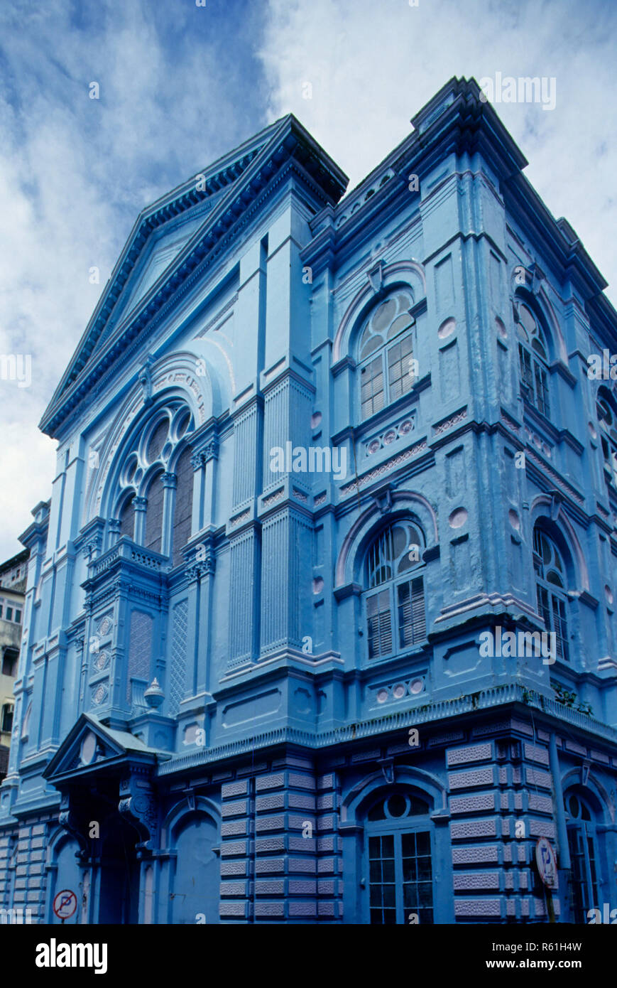 Eliyahoo Knesset sinagoga ebraica costruita nel 1885 da Jacob Elias Sasson vicino Kala Ghoda Fort Bombay Mumbai India Maharashtra Foto Stock