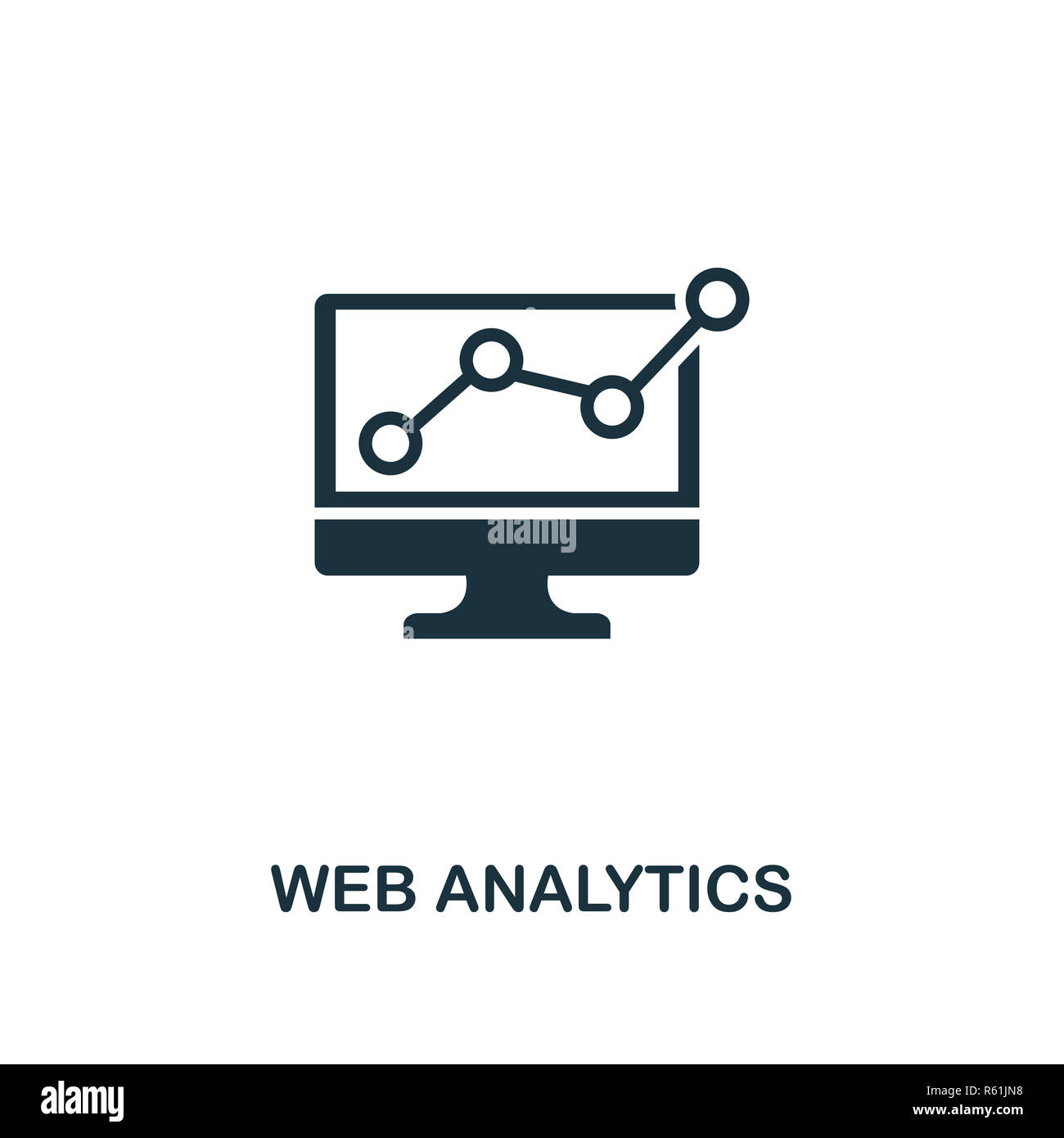 Web Analytics icona. Premio di design di stile dalla raccolta pubblicitaria. UX e UI. Pixel perfect web analytics icona per web design, applicazioni software, prin Foto Stock