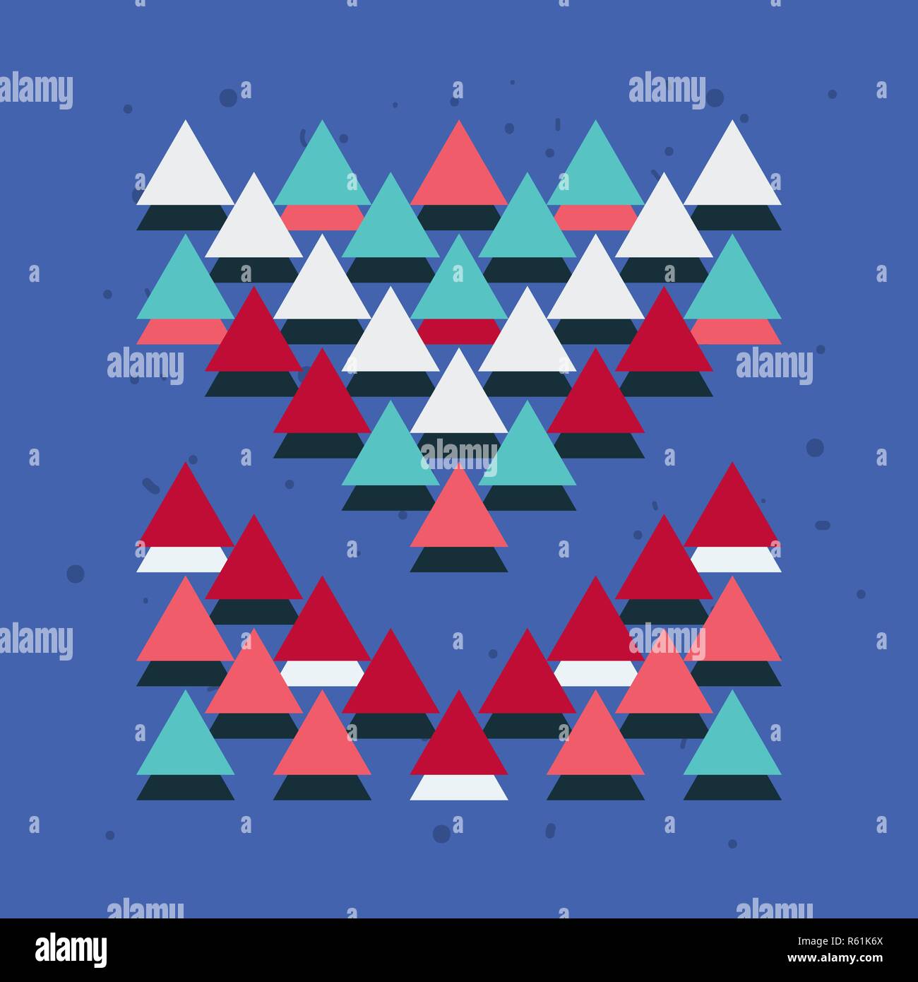 Banner elegante triangolo con forme geometriche colorato illustrazione vettoriale Illustrazione Vettoriale