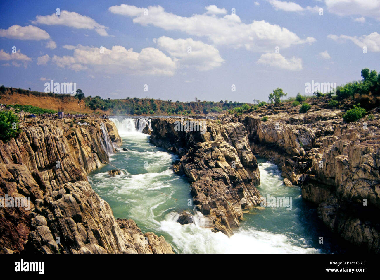 Dhuandhar caduta, Bhedaghat, Jabalpur, Madhya Pradesh, India Foto Stock