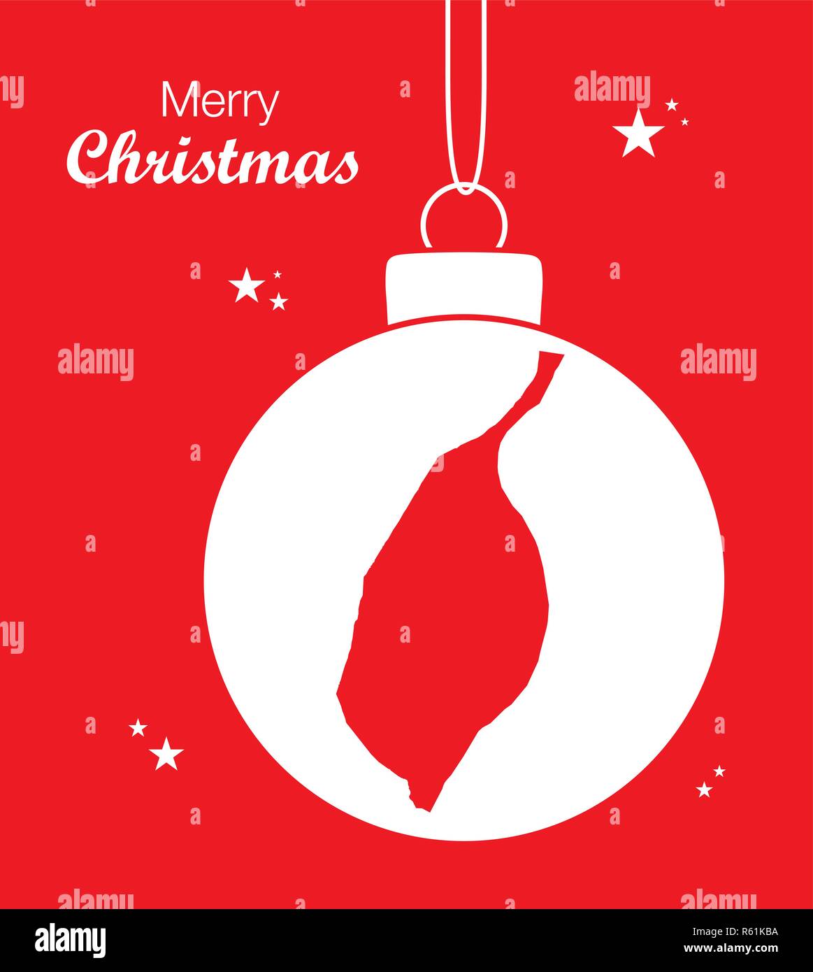 Buon Natale illustrazione con tema mappa di Saint Louis nel Missouri Illustrazione Vettoriale