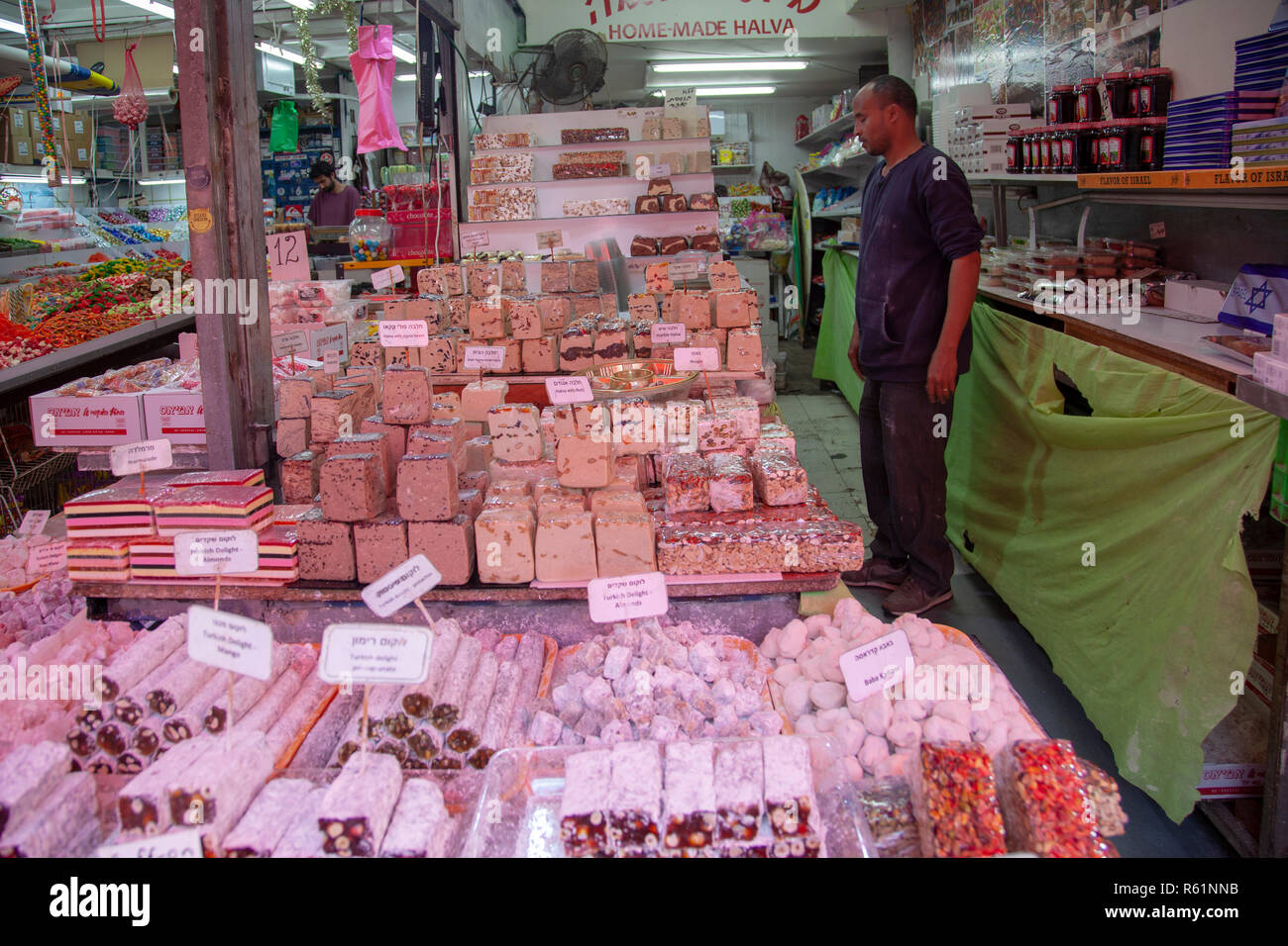 Mercato Carmel di Tel Aviv, Israele Foto Stock