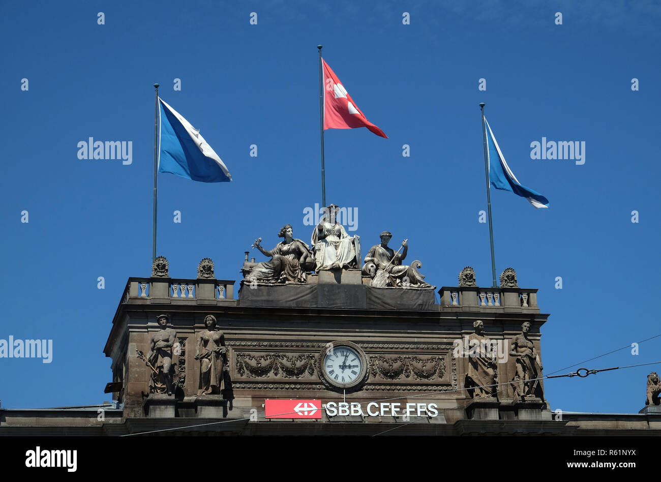 Zurigo stazione ferroviaria principale, Svizzera Foto Stock