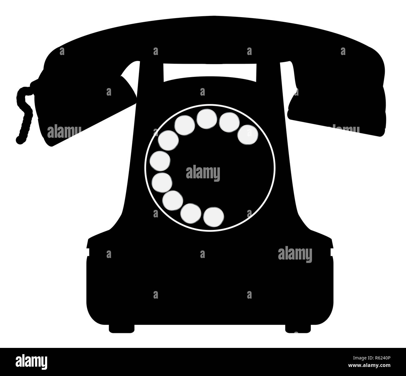 Tradizionale Icona telefono Foto Stock